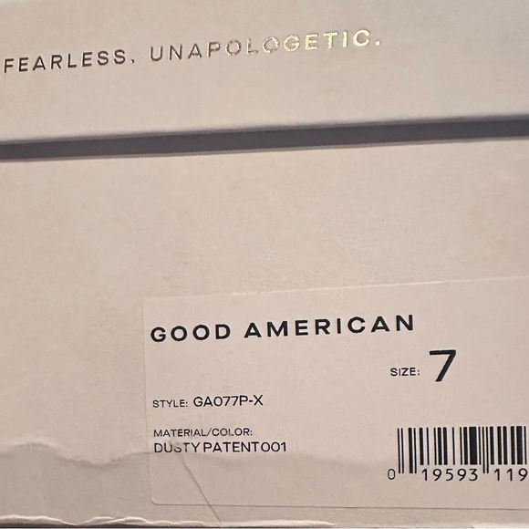 Good American Cinderella Thong Straps Clear Wedge Sandal Heel Dusty Pink Nude 7 - Picture 9 of 11